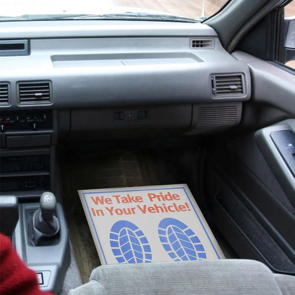 

60Pcs White Automotive Floor Mats Disposable Car Foot Pads for Temporary Interior Protection Ideal for Detailing and Wash