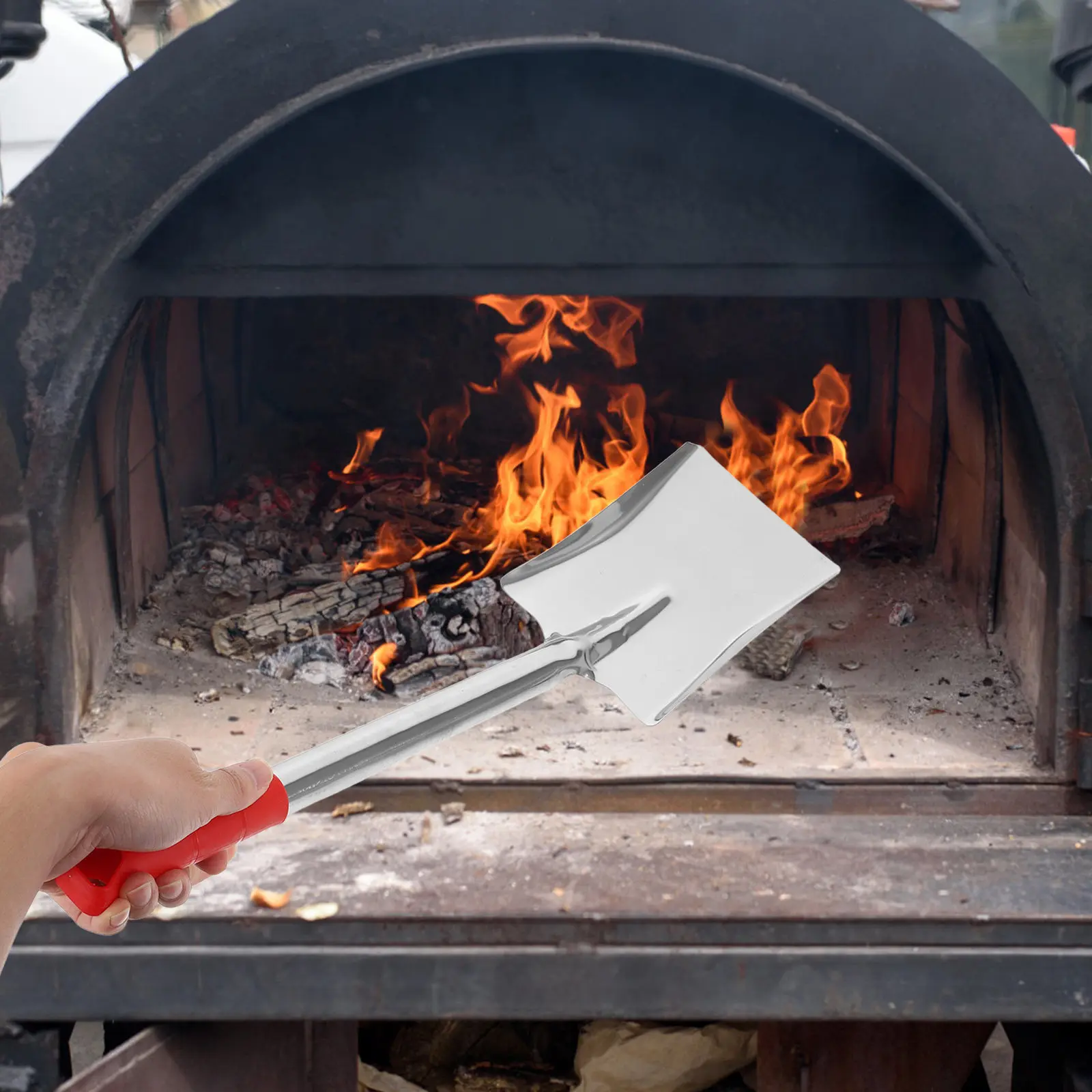 Coal Ash Shovel Fireplace Tool Ergonomic Handle Fire Pit Scoop Bbq Grill Cleaning Garden Soil Digging Tool Ash Shovel