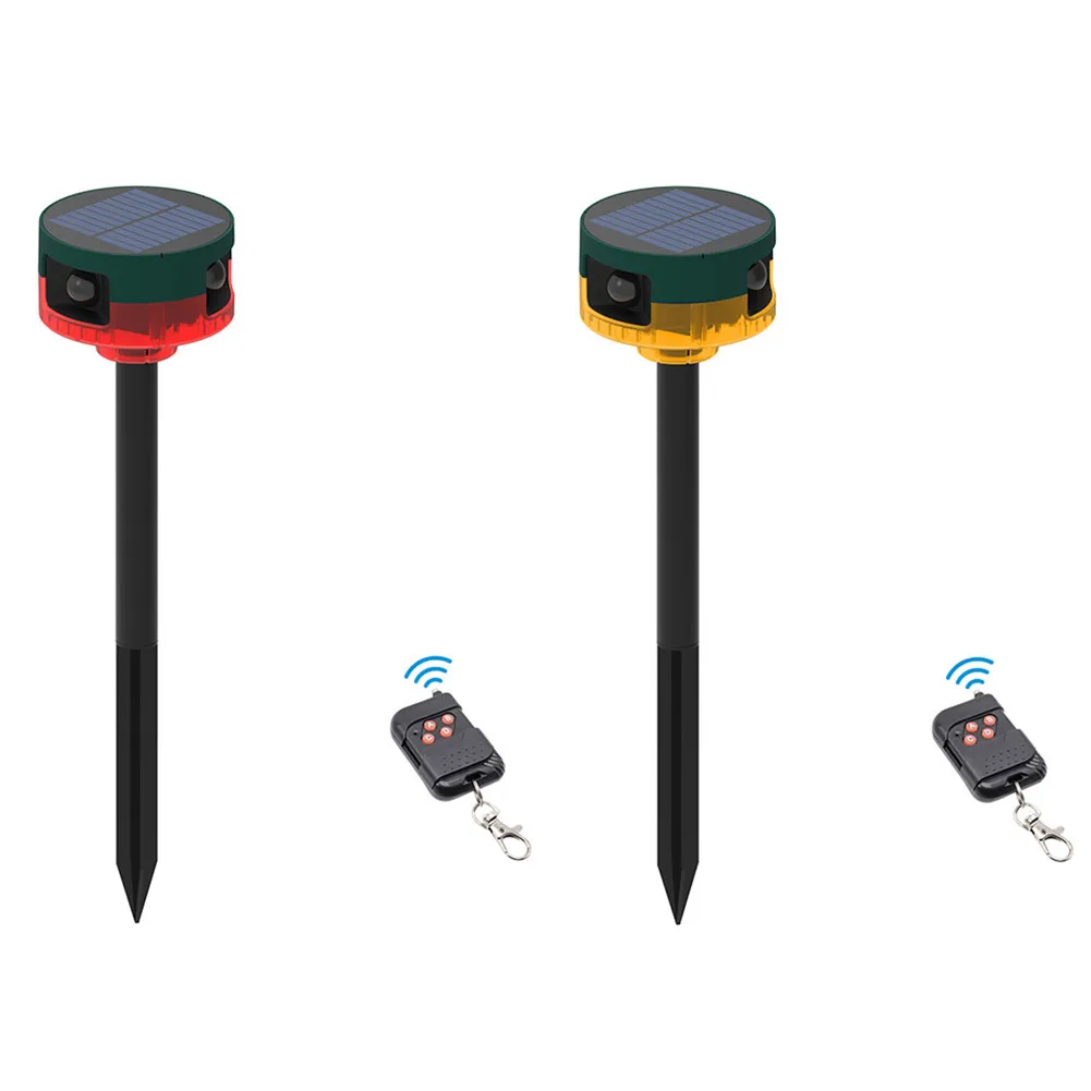 Solar Pigeon Bird  with Flashing Light 1200mAh Beast Repeller 360-degree Induction Alarm IP55 for Wild Boar Rabbit Deer
