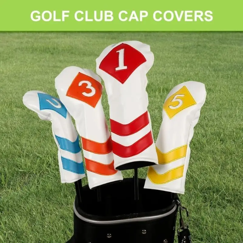 

L38F 4Pcs Golfs Club Headcover Waterproof Golfs Club Head Cover Fit Most Golfs Iron