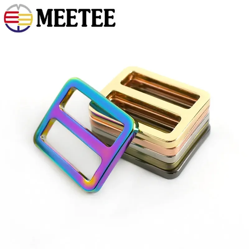 20Pcs Metal Buckle for Bag Strap Webbing Belt Ring Clasp Backpack Slider Tri Glide Adjuster Hooks Loop DIY Leather Accessories