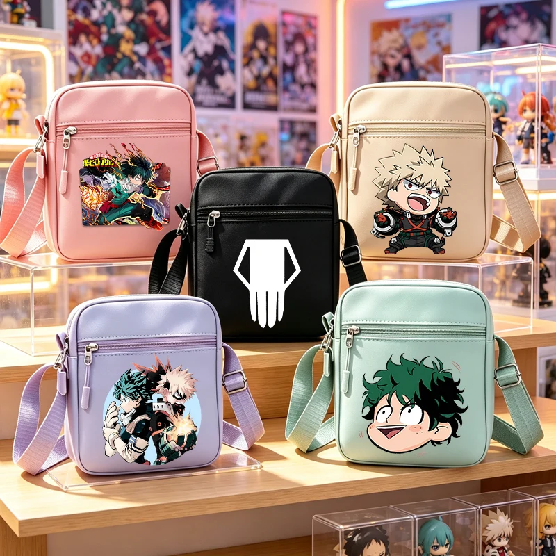 My Hero Academia Shoulder Bag for BOY Men Cartoon Bakugo Katsuki Prin Compartments Mobile PhoneBag BOY GIRL Casual Crossbody Bag