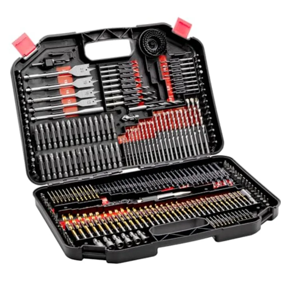 

Drill Bit Set 246 Pieces Drill and Driver Bit Set Screwdriver Bit Set Suitable for Wood Metal Cement Drilling and Screw Driving
