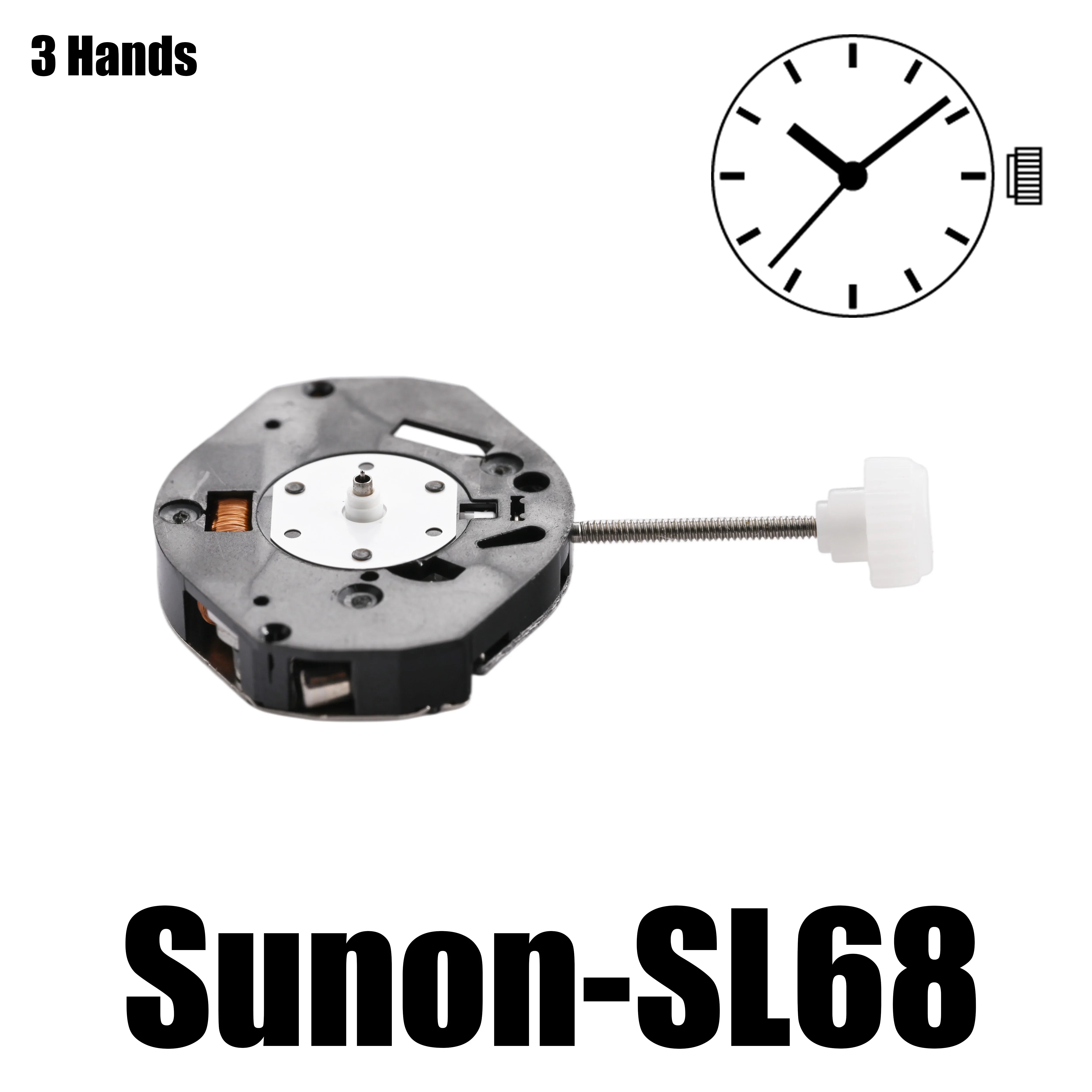 100PCS Sunon SL68 Movement Quartz Movement Repair Replacement SL68 For Watches Repair Parts Watch Aftermarket Replacements