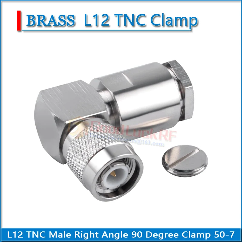 L12 TNC Male 90 Degree Right Angle Clamp Soldered LMR400 RG8 RG213 RG214 RG165 7D-FB Cable RF Connector Adapters Socket