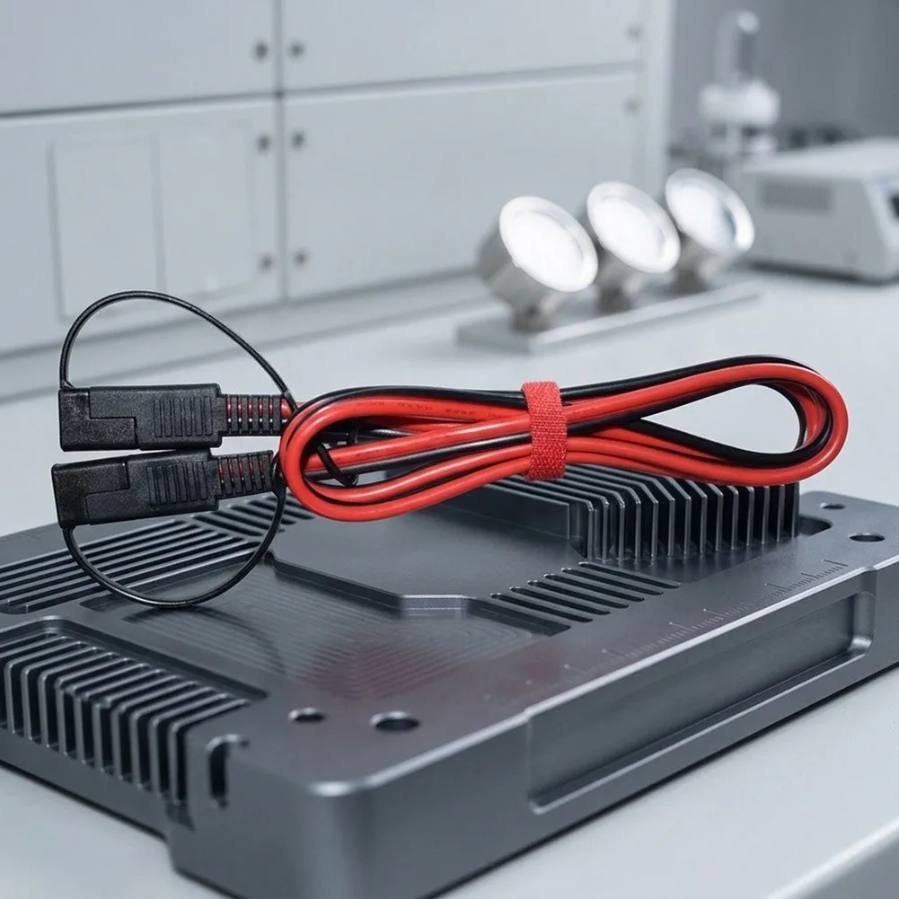 2 Pcs 20 Amp Extension Cable with Dust Covers for Use with For Heavy-Duty Power Distribution and Charging Systems