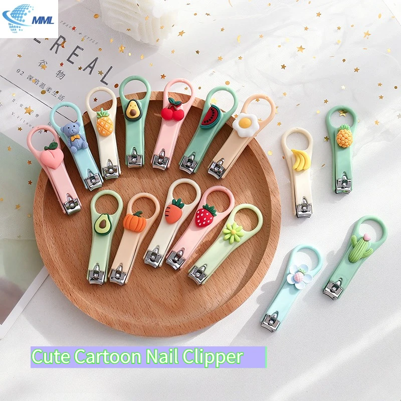 여아, 성인, 어린이를 위한 만화 손톱깎이; 매니큐어 및 손톱 다듬기용 휴대용 접이식 손톱깎이.