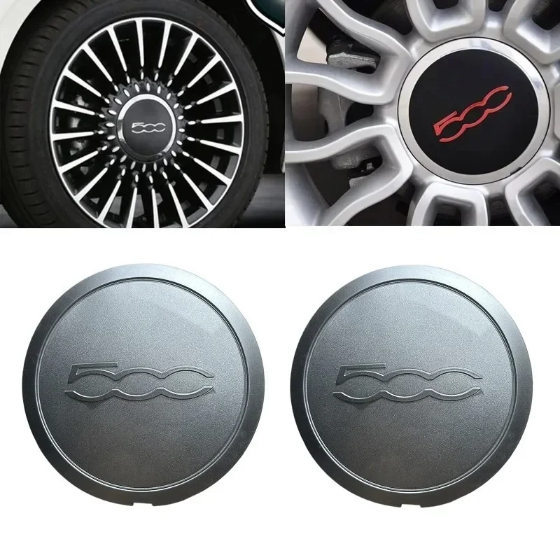 For Fiat 500 Wheels Centre Hub Caps Set 2/4PCS 133mm Hubcap 51884863 68078419AC 68078421AC Dust Cover Wheel Hub Cap Bright