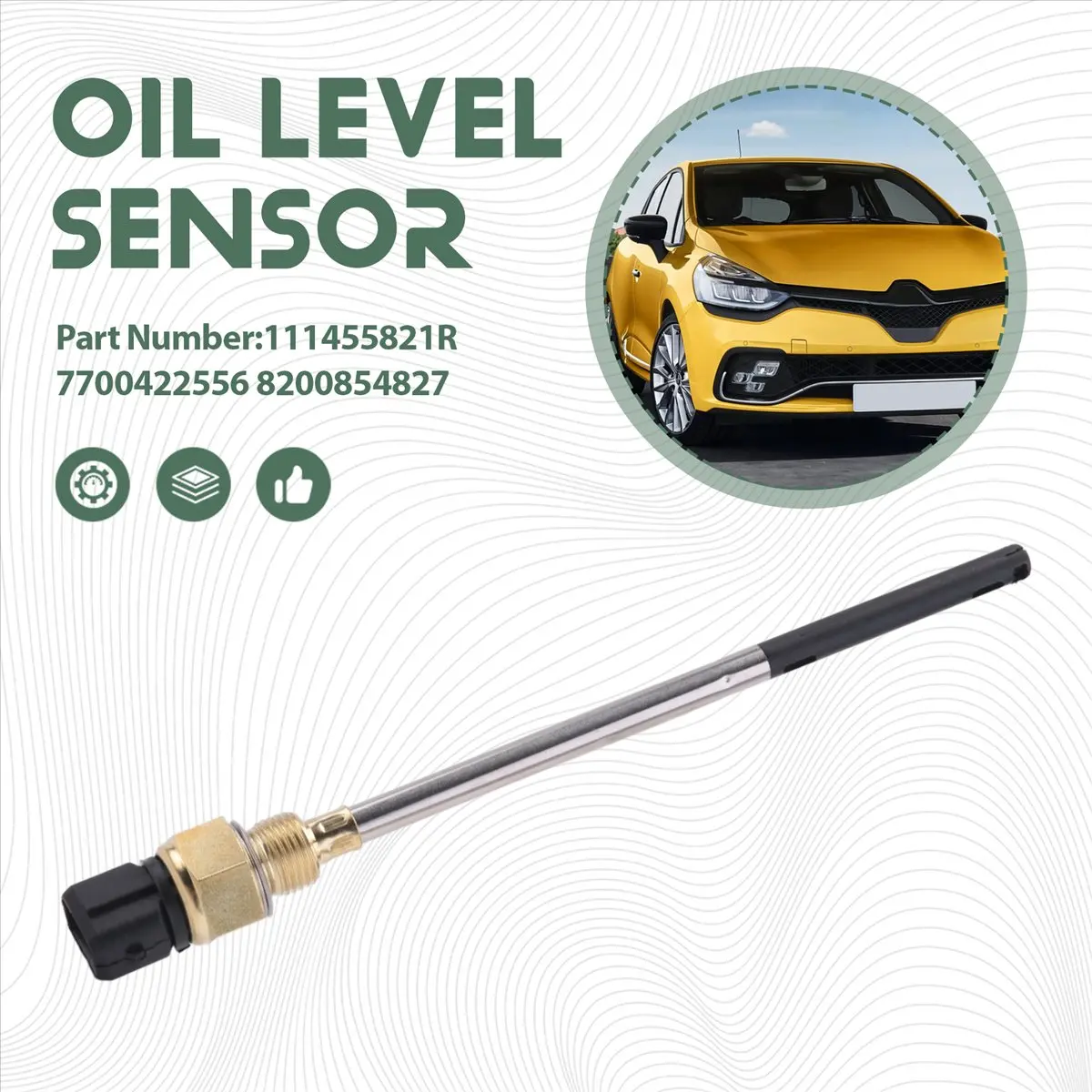#83K (Metal+Plastic)Engine Oil Level Sensor for Renault Clio Megane Kangoo Logan Sandero,Automotive Parts & Accessories view 5
