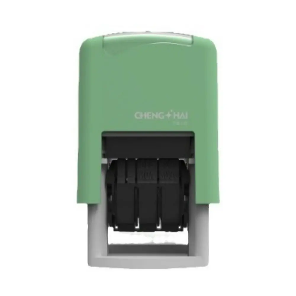 Automatic Ink Return Date Stamps English Version Smooth Running Self-Inking Stamps Adjustable Handle Account Date Wheel Stamp