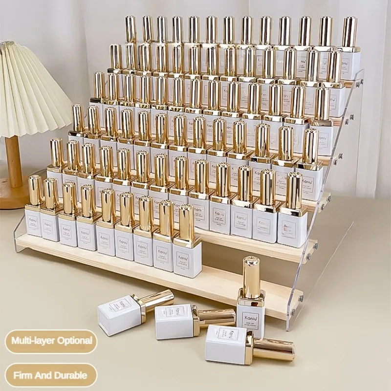 

2/3/6 Layer Nail Art Transparent Acrylic Display Stand Nail Polish Cosmetics Lipstick Lip Glaze Storage Rack Accessory Tools