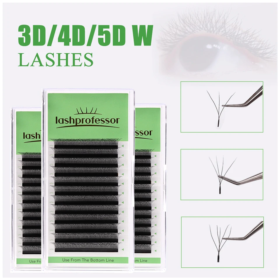 Lashprofessor Automatic Flowering Bloom 3D 4D 5D W Shape Eyelash Mesh Net Cross Premade Fans Hand Woven YY Lash Extensions Cila