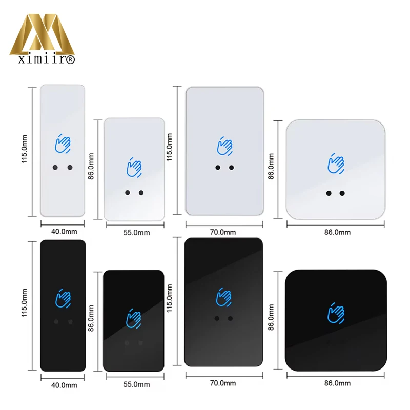 

No Touch Exit Button Door Release Switch Access Control Door Exit Button with Time delay Adjustable for Access Control System