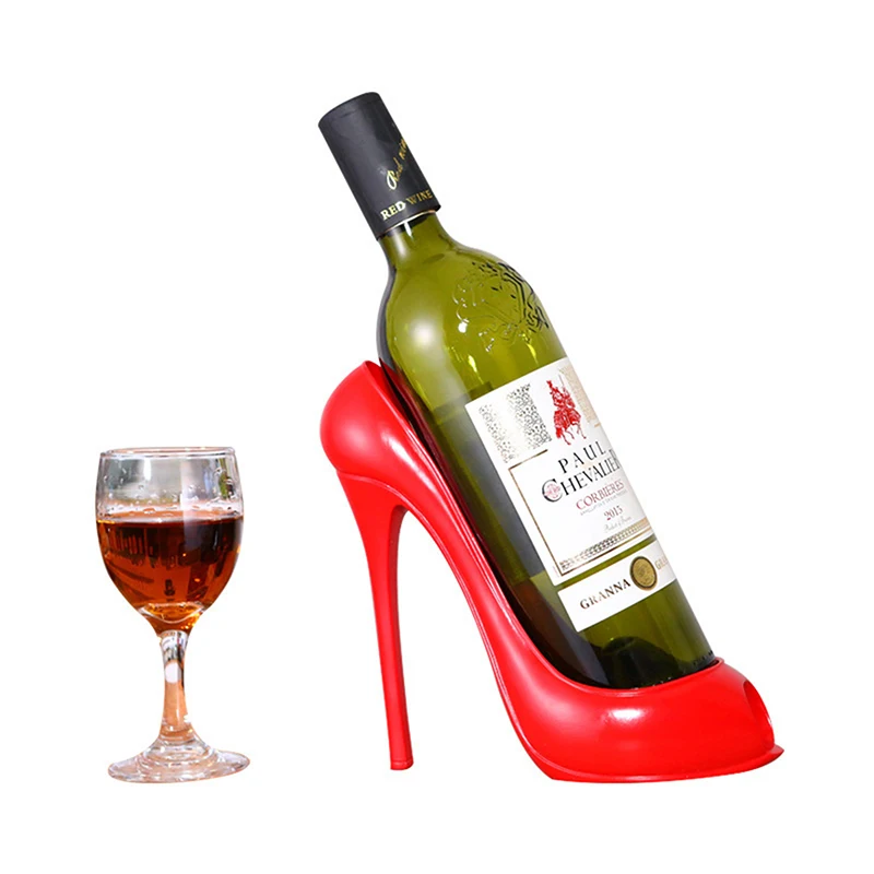 High Heels Shape Decanter High Heel Shoe Wine Bottle Holder Storage Wine Rack Home Decor Kitchen Red Wine Rack