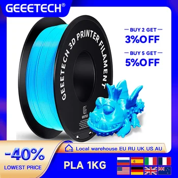 Geeetech standaard PLA-filament 1 kg 1,75 mm 3D-printer kunststof, nauwkeurigheid 0,03 mm, geschikt voor de meeste FDM-printers