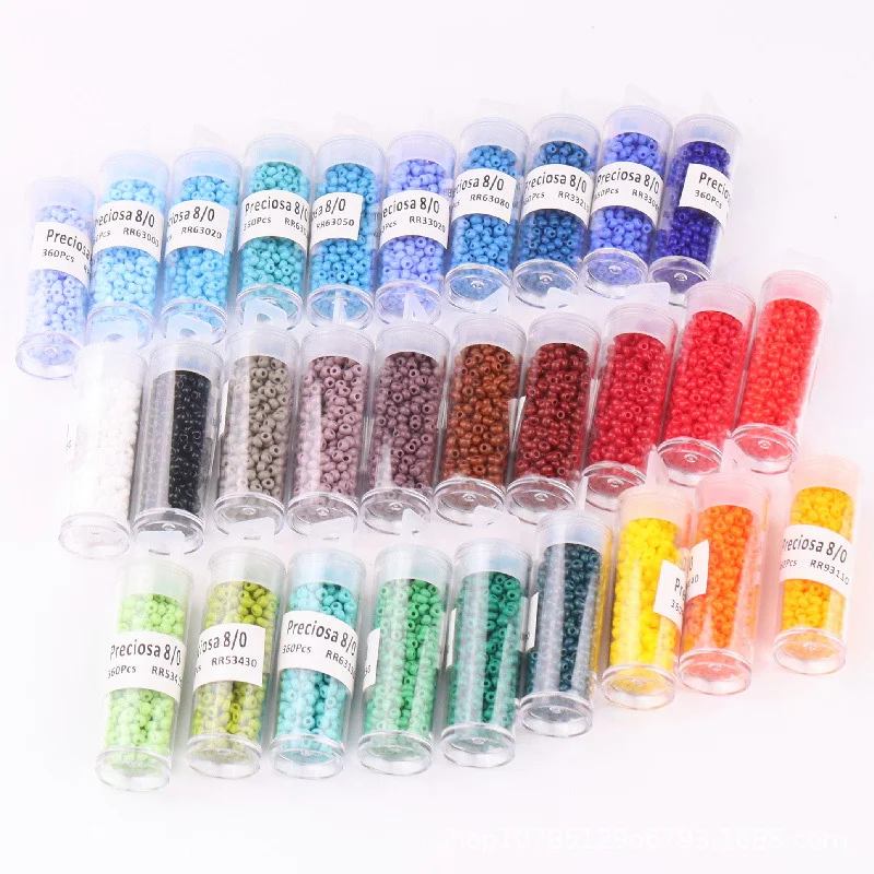 

High-quality original Baoshi Osa seed beads 10g/bottle 2mm3m4mm opaque Czech seed beads for various DIY handicrafts