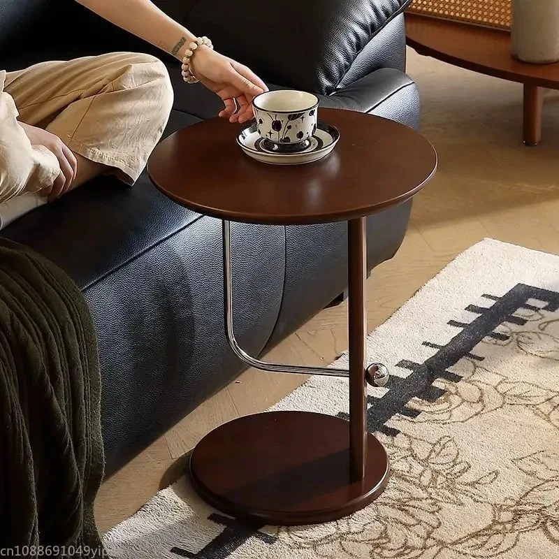 Solid Wood Sofa Coffee Table for Living Room  Balcony Modern Simple Side Tables Environmental Varnish Height 50cm