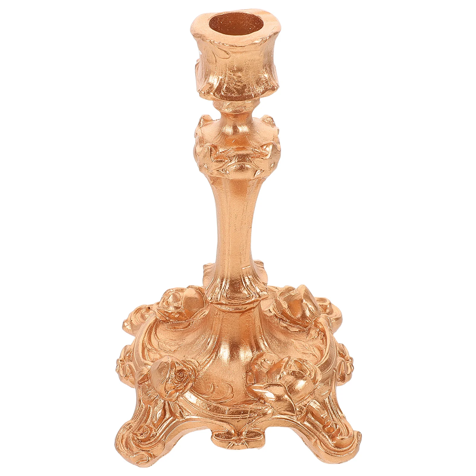

Baroque Style Resin Holder Vintage Candlestick Romantic Wedding Table Centerpiece Elegant Home Decoration