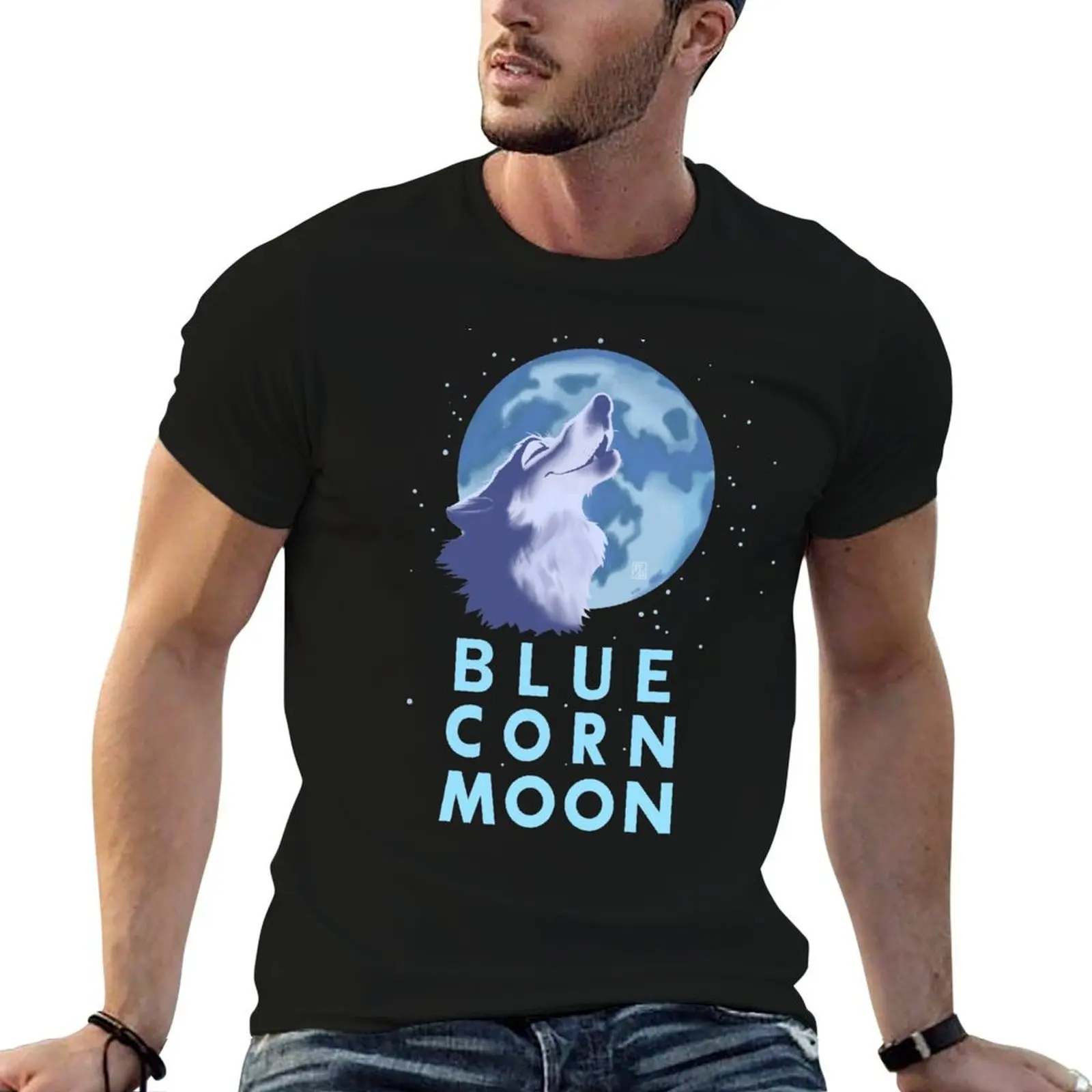 Blue wolf T-Shirt custom t-shirts blue archive mens graphic t-shirts pack