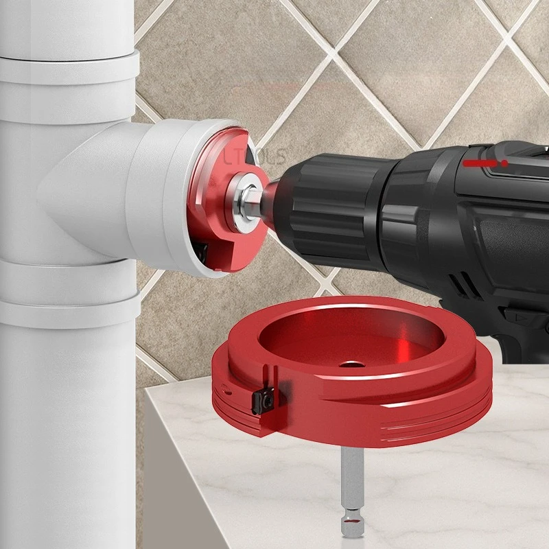 

Plastic Pipe Reamer Combination Hexagonal Handle PVC Pipe Reamer Durable Detachable Multi Specification Alloy Drill Bit Tools