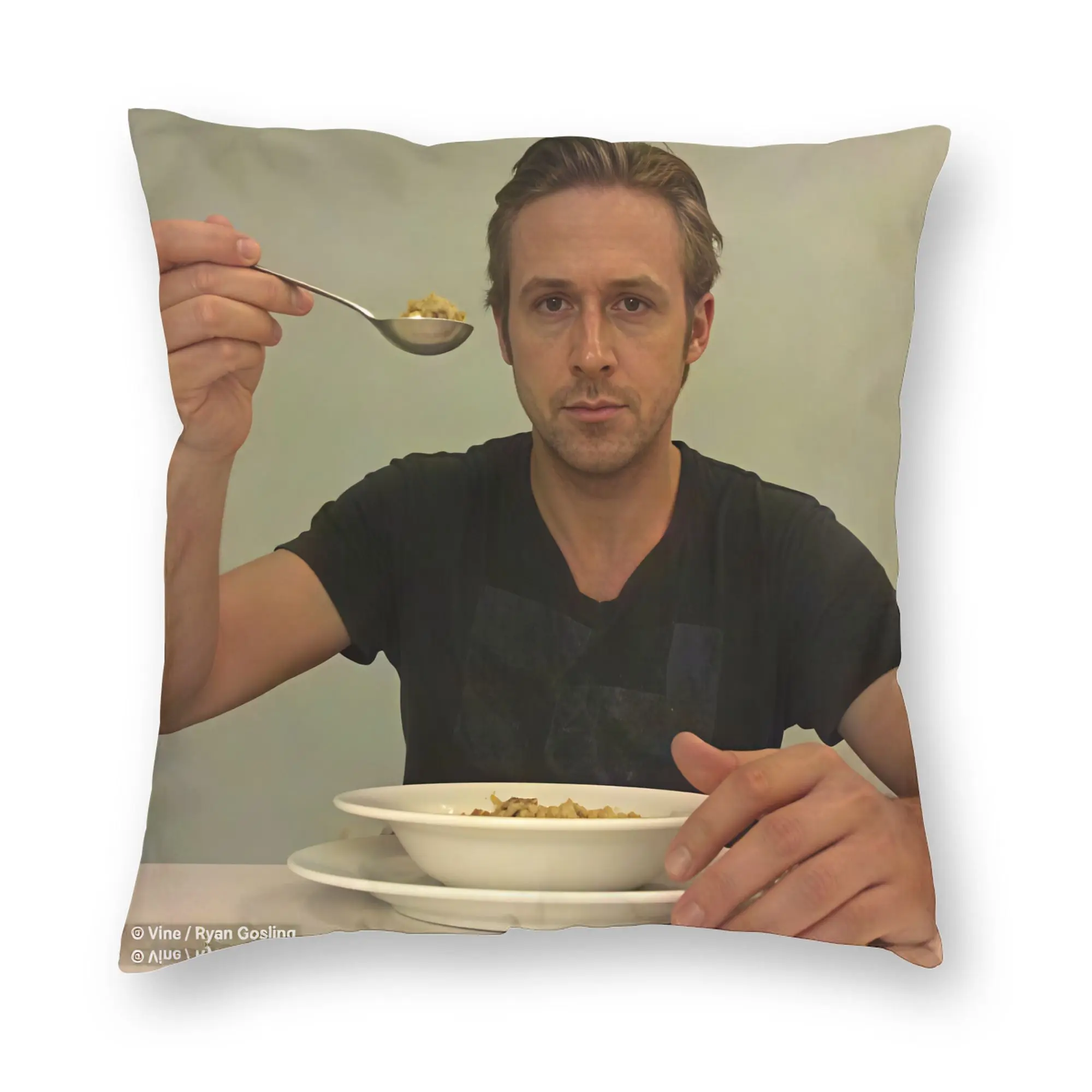 ryan gosling eats his cereal Pillow Case  Comfy Pillow Cover For Sofa Couch Bed Living Room Kawaii Cushion Cover