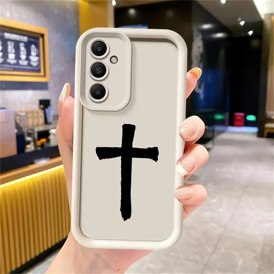 حافظة لهاتف سامسونج جالاكسي A25 A26 A55 A73 A56 A22 A24 A33 A54 A35 A52 A36 A32 A21s نمط متقاطع رائع #5