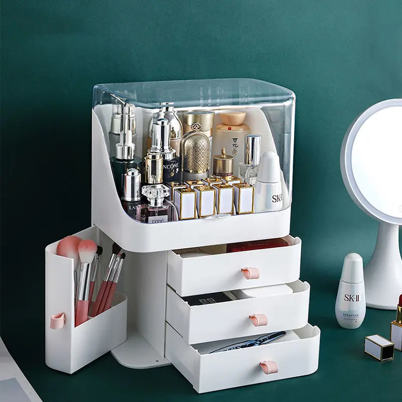 Acrylic Cosmetic Box Transparent Makeup Jewelry Drawer Home Storage Boxs Multifunctional Travel Cosmetic Organizer