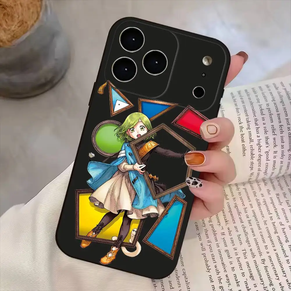 Funda de Silicona Negra con Diseño de Sombrero de Bruja para iPhone 17, 16, 15, 14, 13, 12, 11 Plus, Pro Max