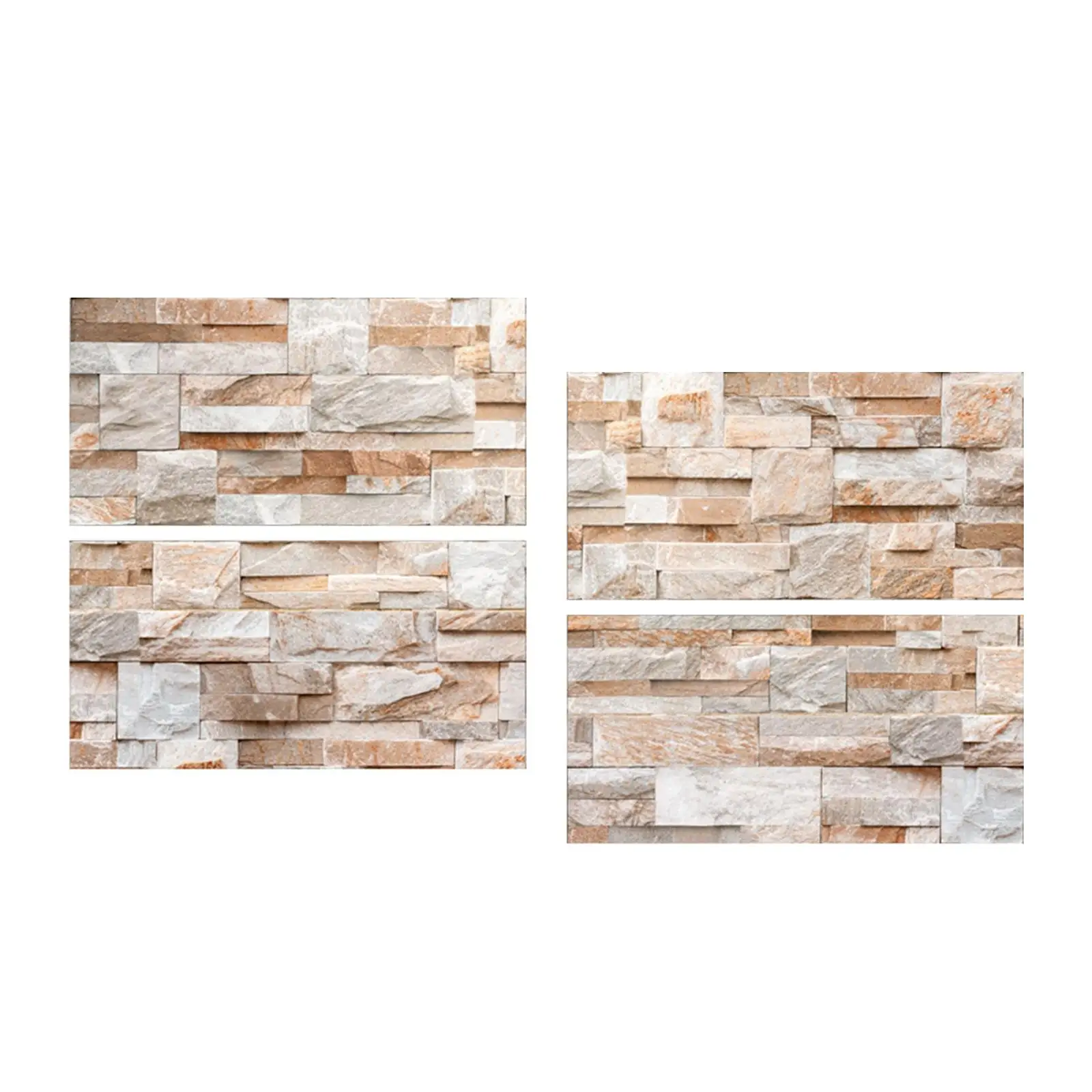 4x 3D Brick Wallpaper Faux Brick Wall Stickers Waterproof Walls Film Tiles