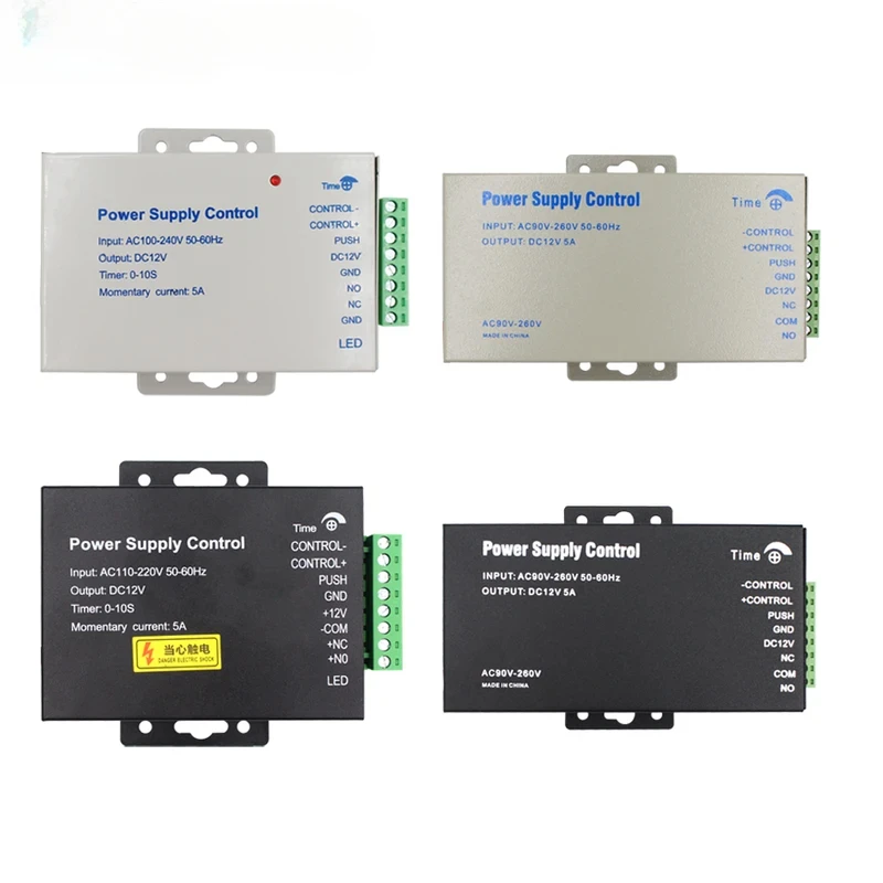 

DC12V система контроля доступа к двери, контроллер источника питания 5A AC 100 ~ 240 В для электрического замка RFID, контроль доступа по отпечаткам пальцев