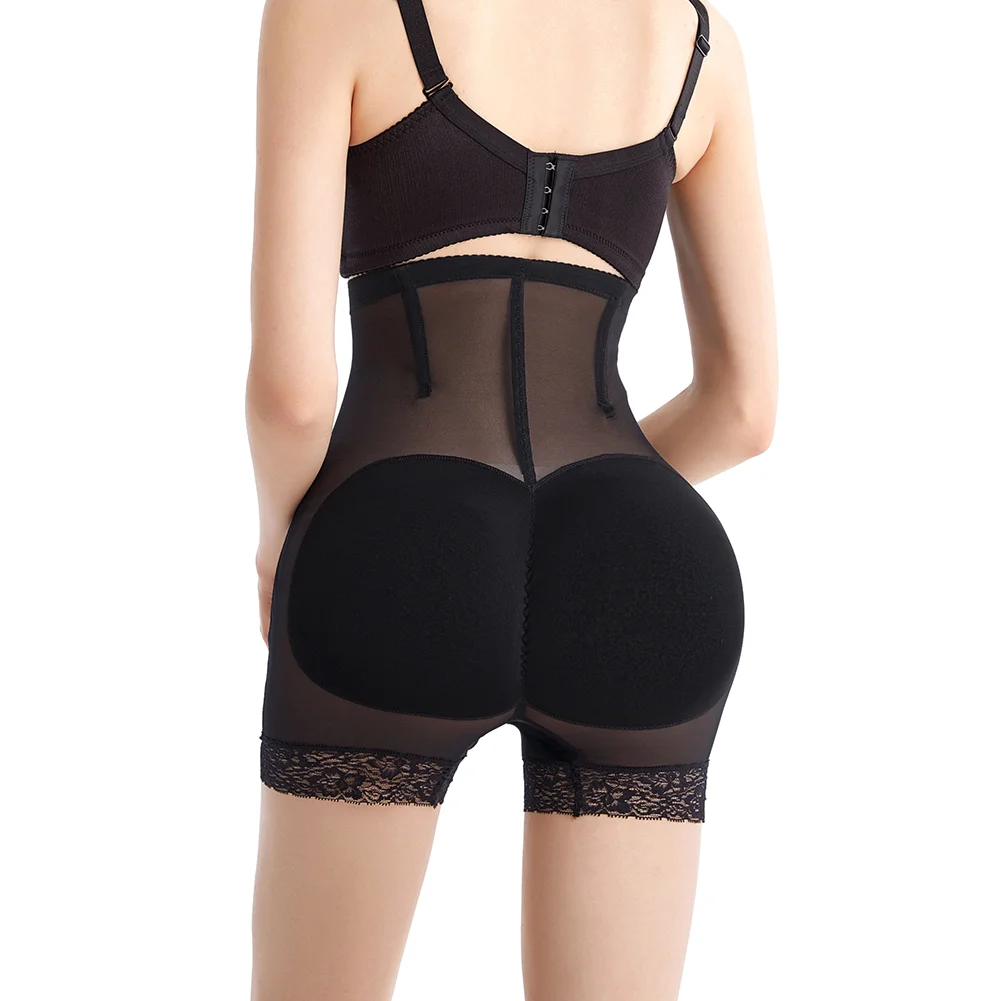 WEICHENS Women Fake Ass Padded Butt Lifter Weight Control Panties High Waist Trainer Coreset Body Shaper Lace Knickers Shapewear