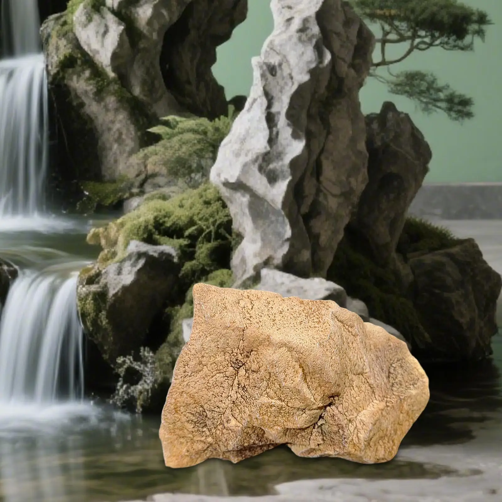 

Artificial Stone Ornament Decorative Faux Rock for Garden Decor Outside Mall