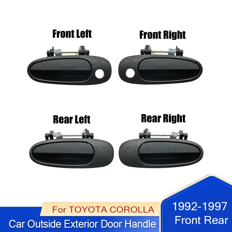 

Black For TOYOTA COROLLA 1993-1997 Car Exterior Outside Outer Door Handle Front Rear Left Right 69220-12160, 69210-12160