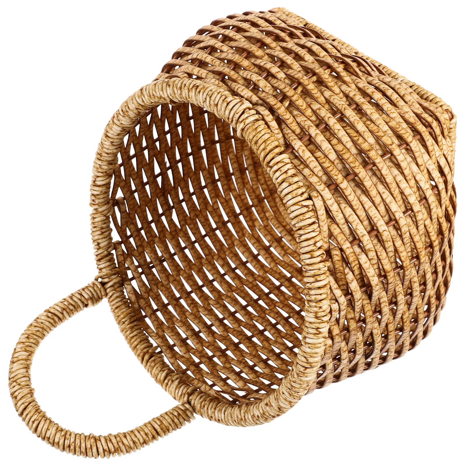 

Woven Hanging Kitchen Storage Basket Wall Organizer Flower Fruit Vegetable Holder Decorative Wall Basket for Home Space Saving