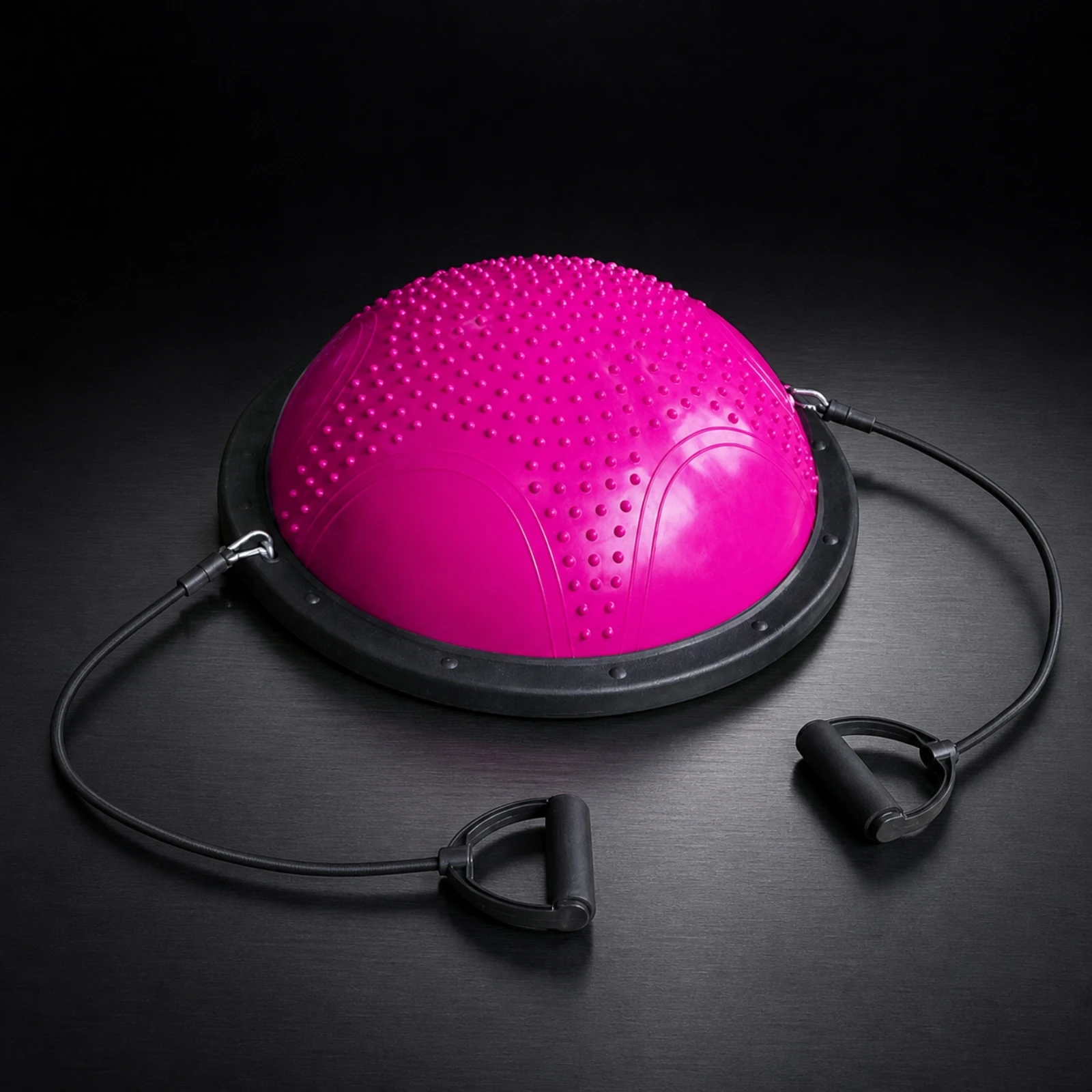 Balance Coach with Resistance Bands Inflatable Half Ball Balance Coach Half Exercise Ball Long-Lasting Fitness Equipment
