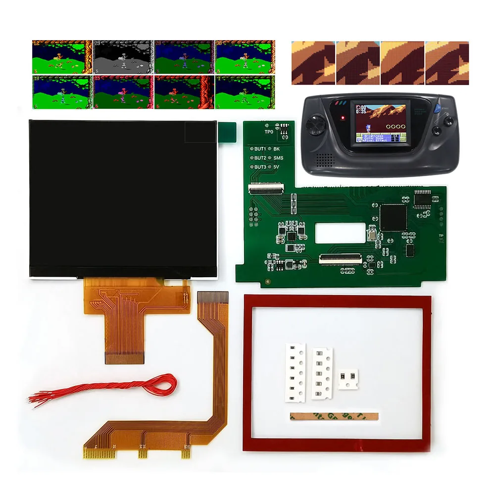 

Hispeedido For SEGA GG IPS LCD MOD Hight Light 3.5" 640x480 Retro Pixel HD IPS LCD Kit For SEGA Game Gear Console