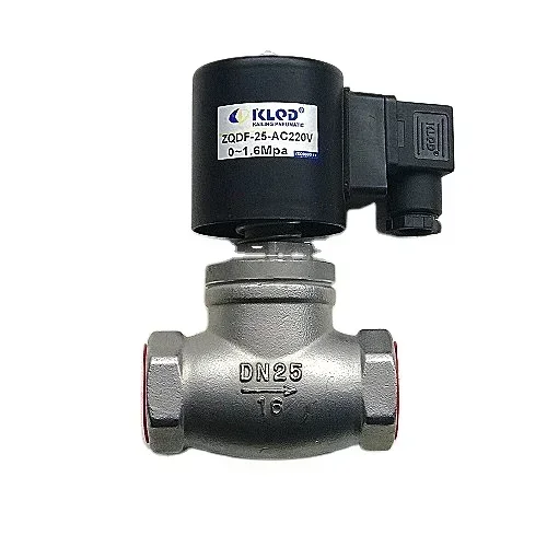 SERIES ZQDF-2 STAINLESS STEEL STEAM (LIQUID) WATER VALVES WITH SOLENOID