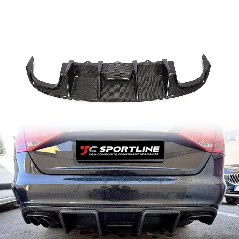 

Carbon Fiber S4 Rear Valance Lip For Audi S4 B8 A4 Sline Sport Sedan 4-Door 2008- 2012