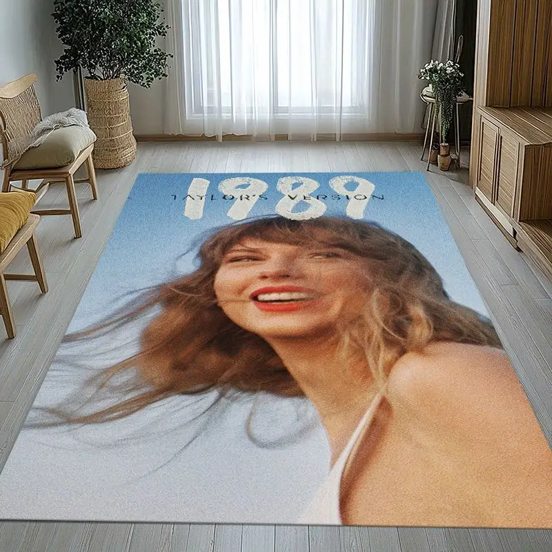 Eras Tour T-Taylor Superstar Music Soft Non-Slip Large Area Rug for Living Room,Bedroom Playroom Carpet Mat for Sofa,Home Decor