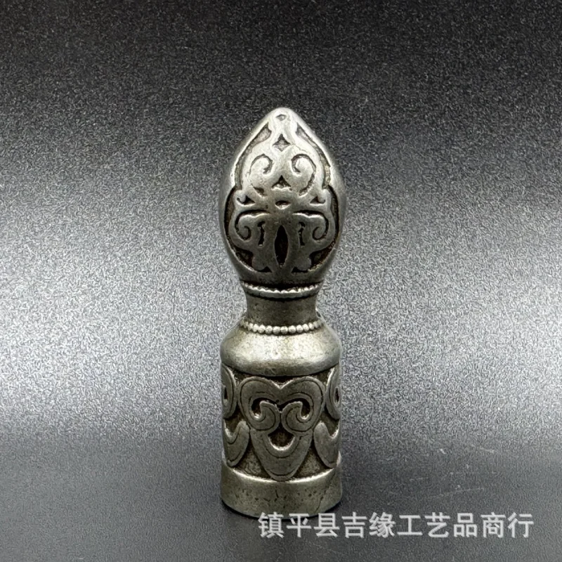 Vintage Tibetan Nepalese Iron Ten-Phase Seal Buddha Pendant Necklace Accessory