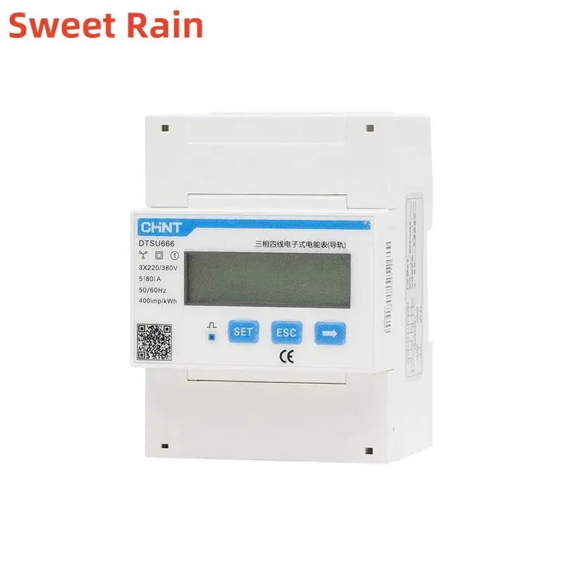 CHNT CHINT DDSU666  DTSU666 Single Phase DIN-Rail Meter 5(80)A 1.5(6)A (RS485) Power Inverter Electric Meter  three-phase