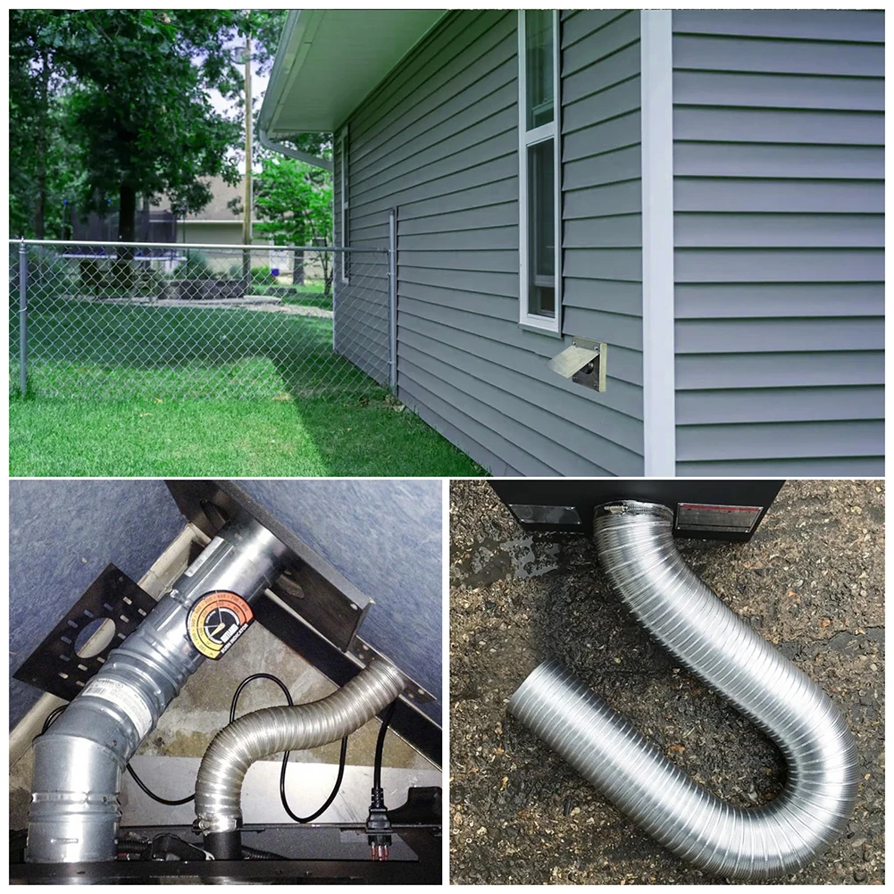 Aluminum Flex Pipe Cold Air Kit Improving Pellet Efficiency 2 Inches Outdoor Fresh Air Kit 304 Stainless Steel Panels