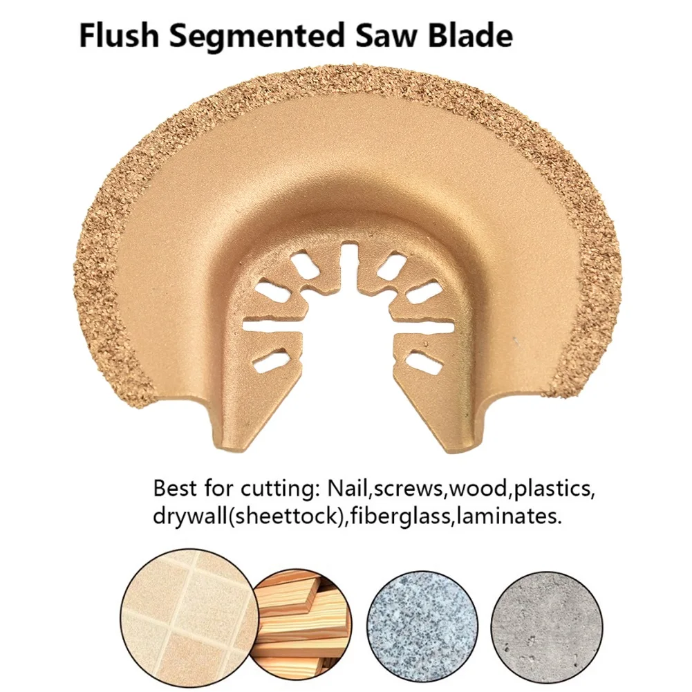 Multi Saw Blade Diamond Half Circle Oscillating Tool Saw Blade for Removing Hard Residues from Various Surfaces