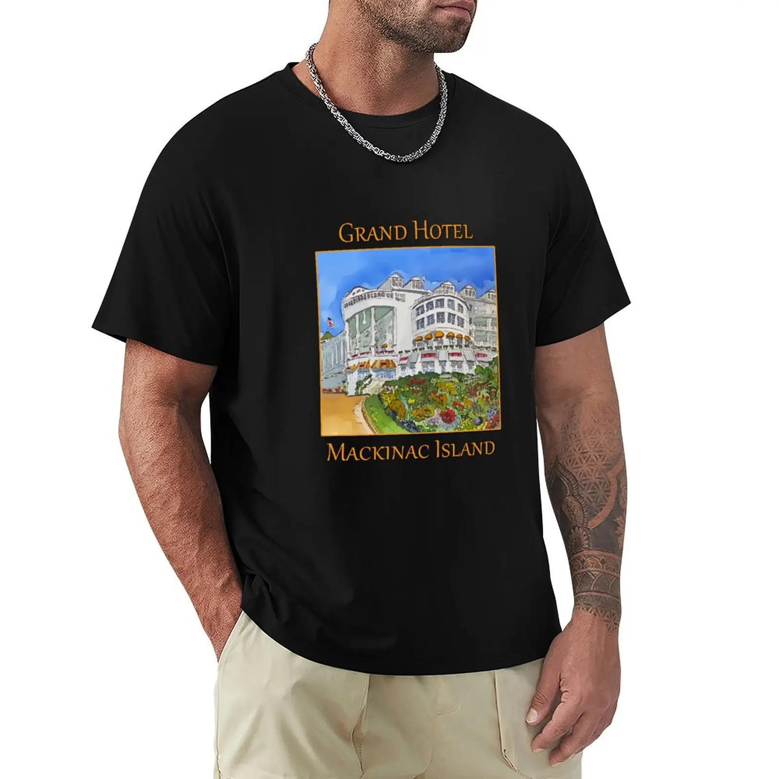 

Grand Hotel in Mackinaw Island, Michigan - WelshDesigns T-Shirt baggy shirts shirts graphic tees mens workout shirts