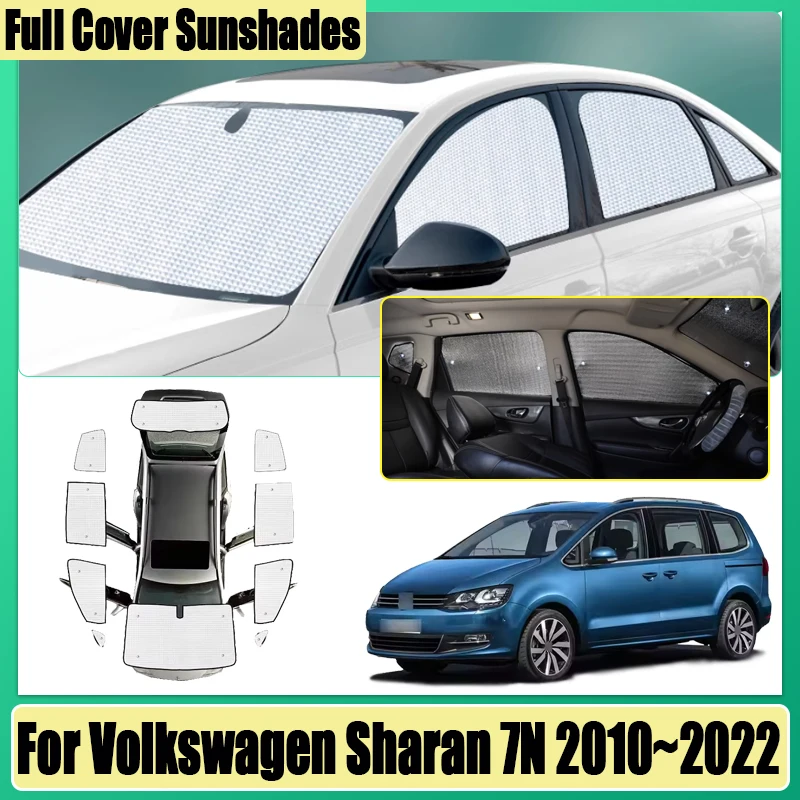 

Car Sun Visors For Volkswagen VW Sharan 7N SEAT 2010 2011 2012~2022 Full Coverage Sunshade Anti-UV Privacy Blocks Accessories