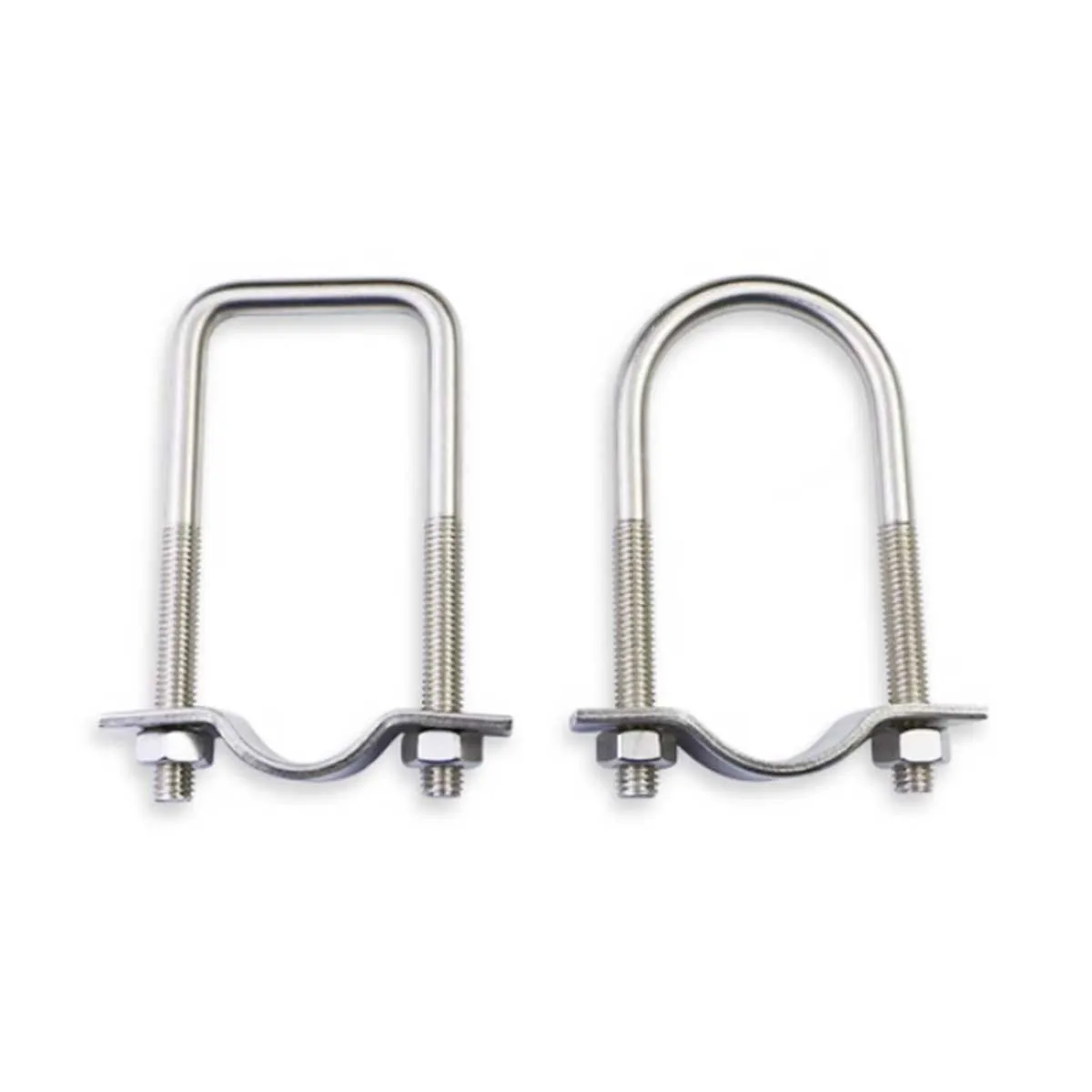 304 Stainless Steel u-Bolt/Horseback Clamp With Curved Baffle, Pipe Clamp With Nut M6M8