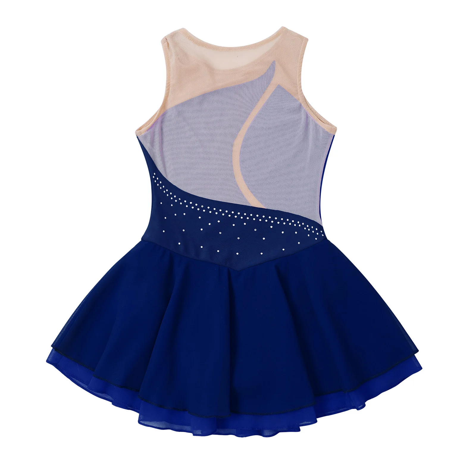 Figure Skating Dress Kids Girls Ballet Leotard Tutu Dress Children Gymnastics Workout Stage Performance Party Costumes Dancewear