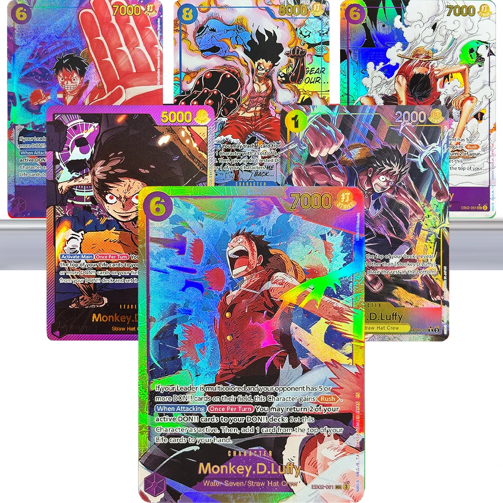 Tarjetas de juego de colección OPCG Proxy Monkey.D.Luffy, varias tarjetas Flash SEC, juguete para regalo texturizado refractivo para niños, tarjetas doradas OP05-10