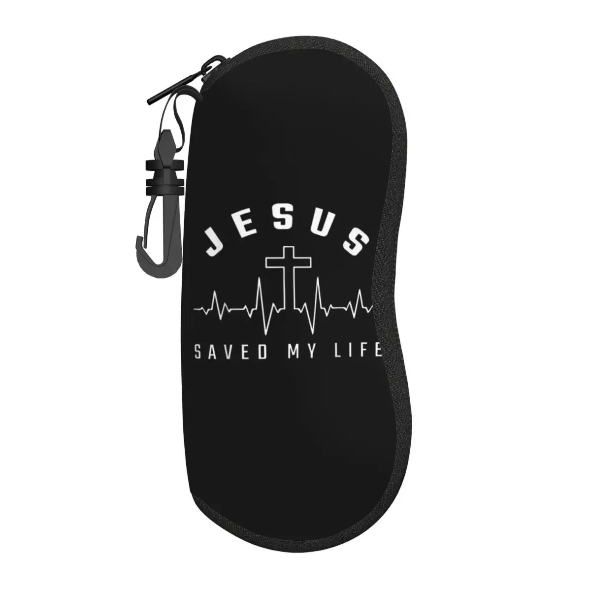 Custom Jesus Saved My Life Shell Eyeglasses Protector Cases Fashion Sunglass Case Christian Religious Faith Glasses Pouch