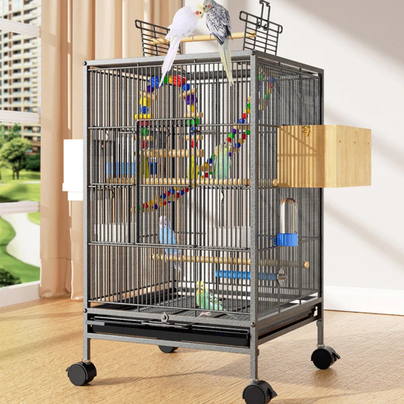 

Large Bird Cage Hummingbird Nest Parrot Carrier House Lovebird Nesting Box Chinchilla Cage Vogel Speelgoed Birds Accessories